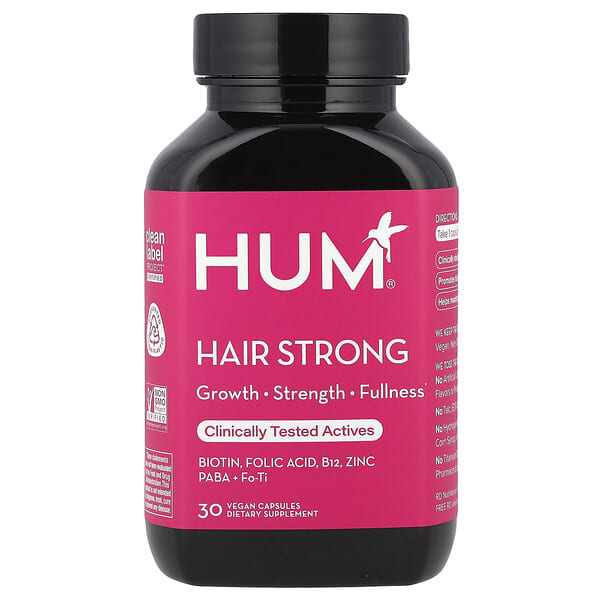 HUM Nutrition, Hair Strong, 30 Vegan Capsules