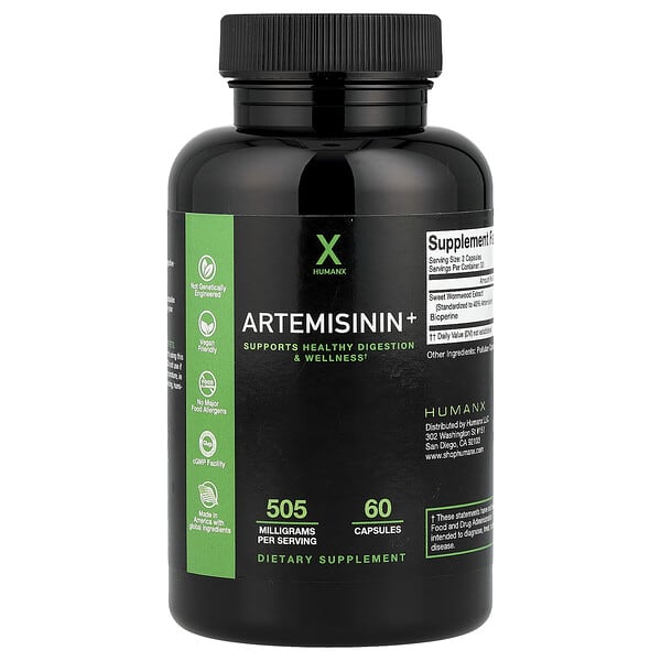 Humanx, Artemisinin+, 60 Capsules (252.5 mg per Capsule)