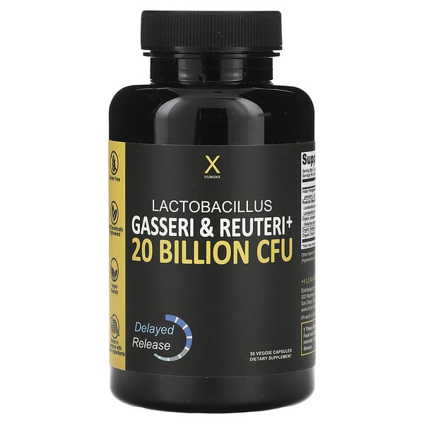 Humanx, Lactobacillus Gasseri & Reuteri+, 20 Billion CFU, 30 Veggie Capsules
