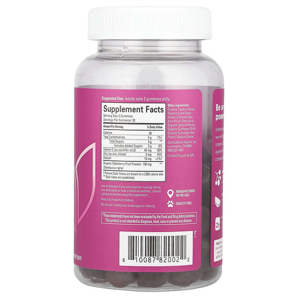 Alternative view of Hyland's Naturals, Organic Elderberry Plus Gummies, Natural Berry, 60 Vegan Gummies