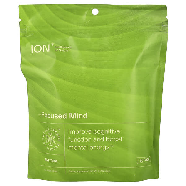 ION Intelligence of Nature, Focused Mind, Matcha, 20 Pack, 0.13 oz (3.8 g) Each 3 ION Intelligence of Nature, Focused Mind, Matcha, 20 Pack, 0.13 oz (3.8 g) Each