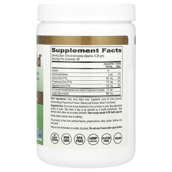Alternative view of IP-6 International, IP6 Gold®, Immune Support Formula Powder, Mango Passionfruit, 377 gm