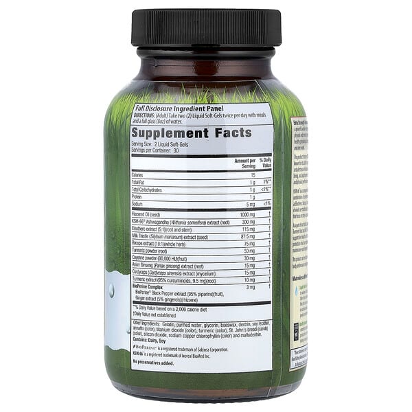 Alternative view of Irwin Naturals, Ashwagandha, 60 Liquid Soft-Gels