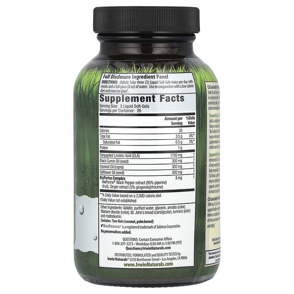 Alternative view of Irwin Naturals, CLA Lean, Body Fat Reduction™, 80 Liquid Soft-Gels
