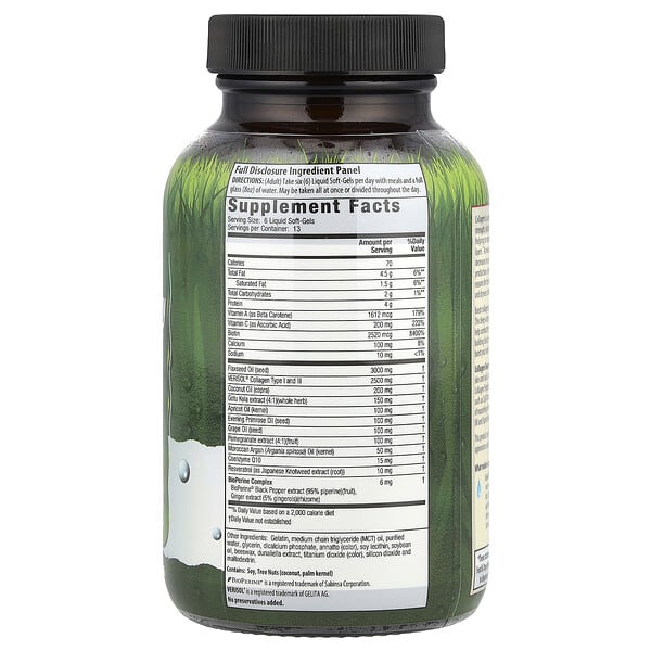 Alternative view of Irwin Naturals, Clinically Proven Verisol® Collagen Beauty, 80 Liquid Soft-Gels