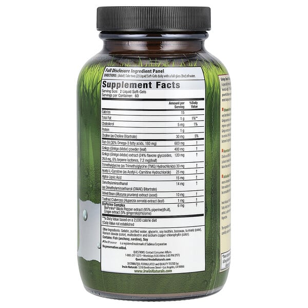 Alternative view of Irwin Naturals, Ginkgo Smart®, Maximum Focus & Memory, 120 Liquid Soft-Gels