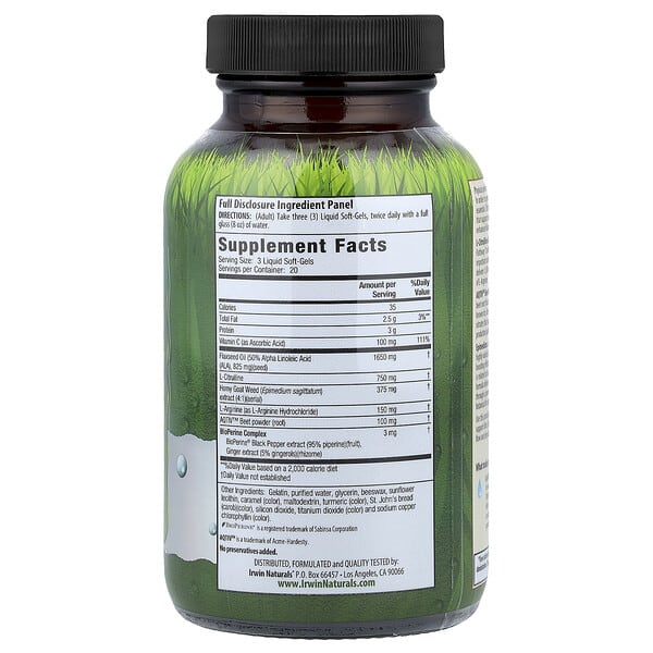 Alternative view of Irwin Naturals, L-Citrulline + L-Arginine, Booster for Men, 60 Liquid Soft-Gels