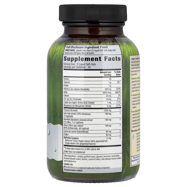 Alternative view of Irwin Naturals, Longer, Stronger Hair and Nails™, 60 Liquid Soft-Gels