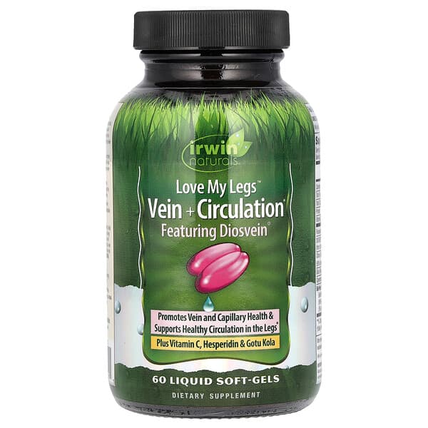 Irwin Naturals, Love My Legs, Vein + Circulation, 60 Liquid Soft-Gels