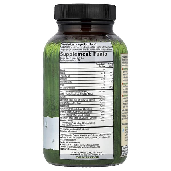 Alternative view of Irwin Naturals, Pro-Active Male, Prosta-Strong®, Healthy Urinary Flow, 90 Liquid Soft-Gels