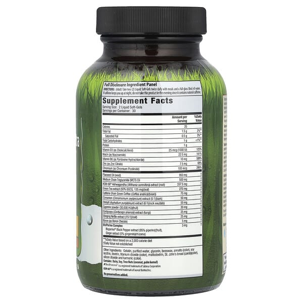 Alternative view of Irwin Naturals, Testosterone-Extra Fat Burner™, 60 Liquid Soft-Gels