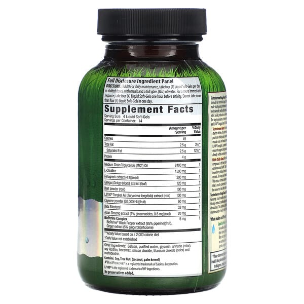 Alternative view of Irwin Naturals, Testosterone Mega-Boost Red, 56 Liquid Soft-Gels