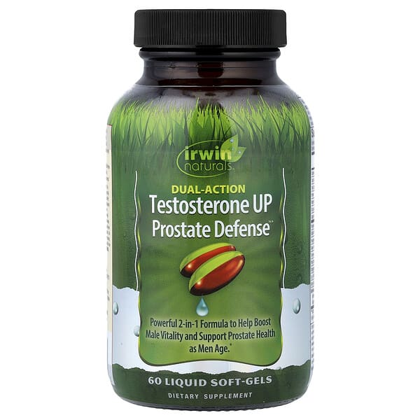 Irwin Naturals, Testosterone UP Prostate Defense™, Dual-Action, 60 Liquid Soft-Gels