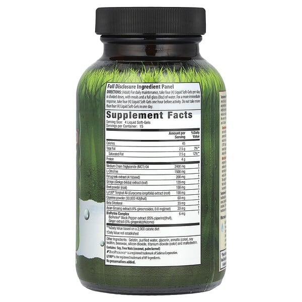 Alternative view of Irwin Naturals, Testosterone UP RED® with Nitric Oxide Booster, 60 Liquid Soft-Gels