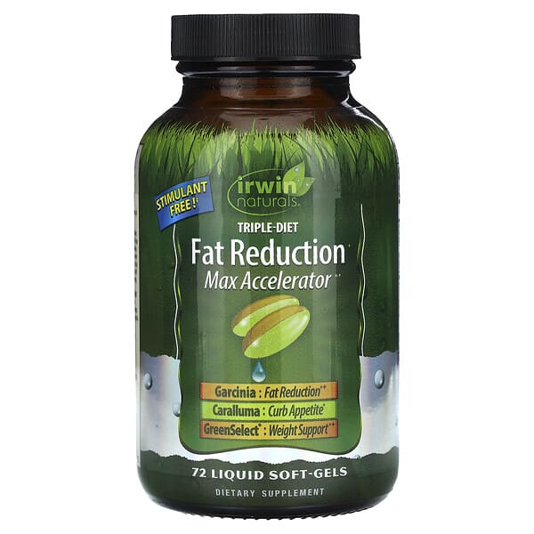Irwin Naturals, Triple-Diet Fat Reduction Max Accelerator, 72 Liquid Soft-Gels