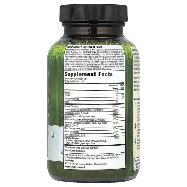 Alternative view of Irwin Naturals, Yohimbe-Plus®, Maximum Enhancement, 100 Liquid Soft-Gels