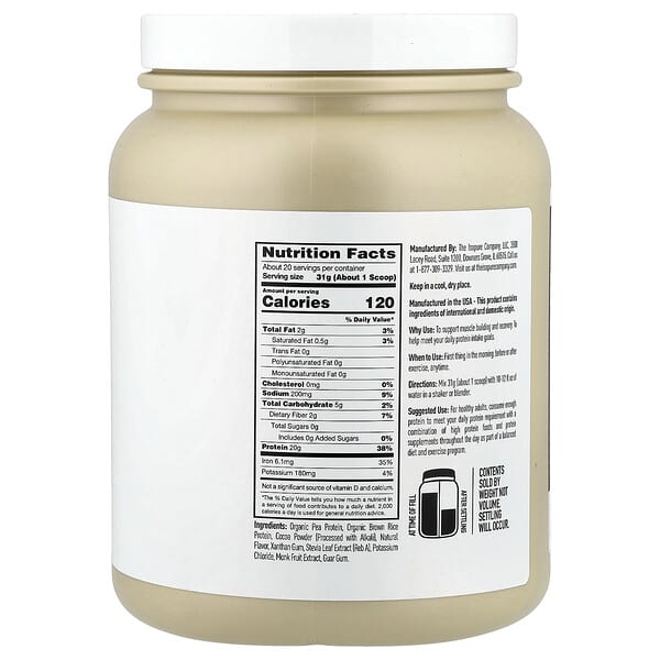 Alternative view of Isopure, Plant-Based Protein Powder, Chocolate, 1.37 lb (621 g)