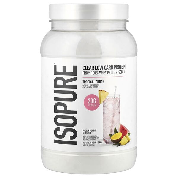 Isopure, Protein Powder, Tropical Punch, 1.98 lbs (900 g)