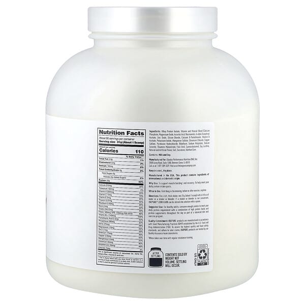 Alternative view of Isopure, Zero Carb Protein Powder, Creamy Vanilla, 4.5 lb (2.04 kg)