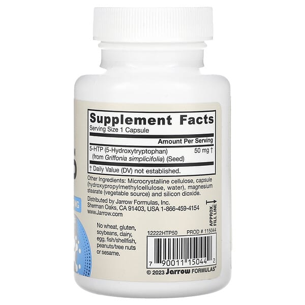 Alternative view of Jarrow Formulas, 5-HTP, 50 mg, 90 Veggie Capsules