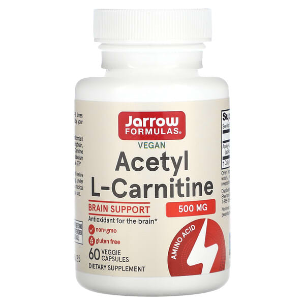 Jarrow Formulas, Acetyl L-Carnitine, 500 mg, 60 Veggie Capsules 5 Jarrow Formulas, Acetyl L-Carnitine, 500 mg, 60 Veggie Capsules