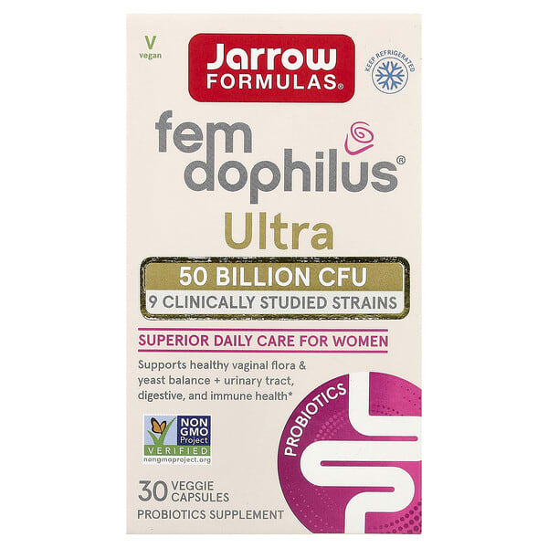 Jarrow Formulas, Fem-Dophilus® Ultra, 30 Veggie Capsules