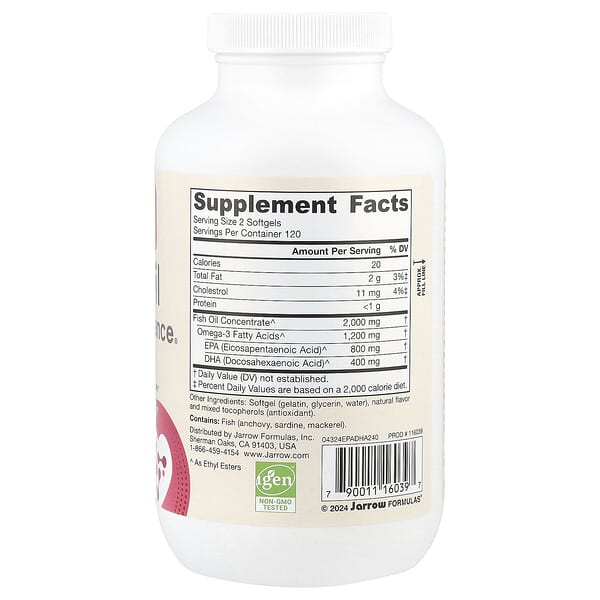 Alternative view of Jarrow Formulas, Fish Oil EPA-DHA Balance®, 240 Softgels (1,000 mg per Softgel)