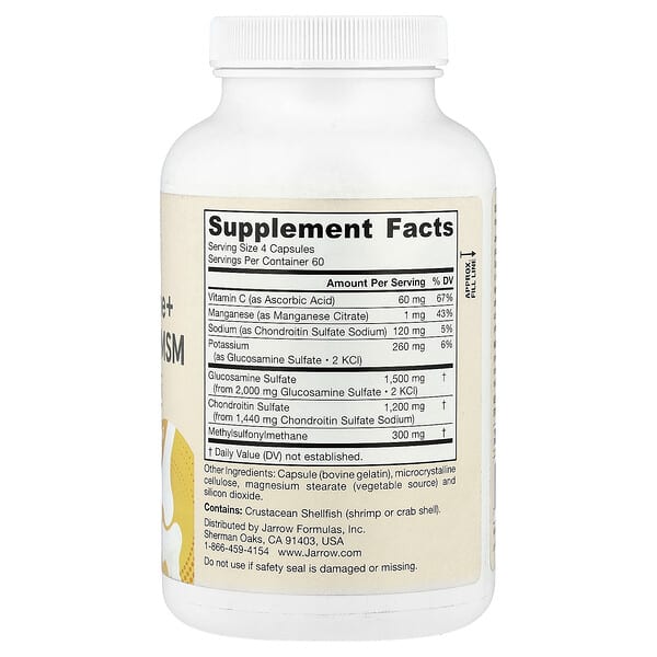 Alternative view of Jarrow Formulas, Glucosamine + Chondroitin + MSM, 240 Capsules