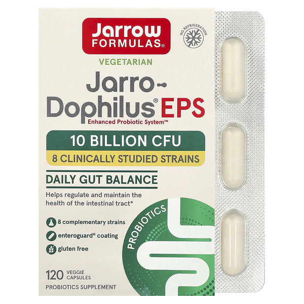 Jarrow Formulas, Jarro-Dophilus® EPS, 120 Veggie Caps (5 Billion CFU per Capsule)