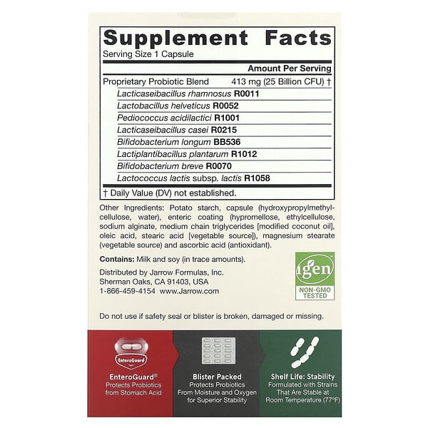 Alternative view of Jarrow Formulas, Jarro-Dophilus® EPS, 25 Billion CFU, 30 Veggie Capsules