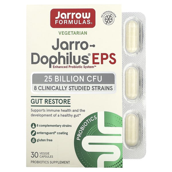 Jarrow Formulas, Jarro-Dophilus® EPS, 25 Billion CFU, 30 Veggie Capsules