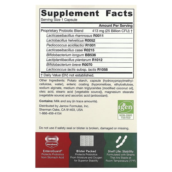 Alternative view of Jarrow Formulas, Jarro-Dophilus® EPS, 25 Billion CFU, 60 Veggie Capsules