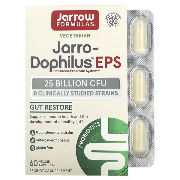 Jarrow Formulas, Jarro-Dophilus® EPS, 25 Billion CFU, 60 Veggie Capsules