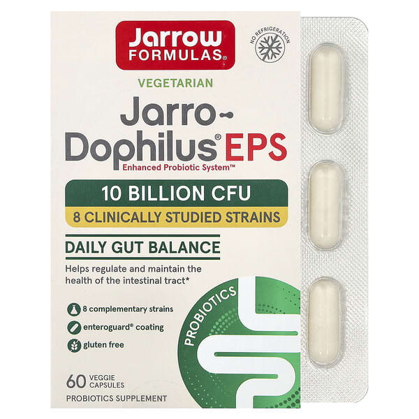 Jarrow Formulas, Jarro-Dophilus® EPS, 60 Veggie Caps (5 Billion CFU per Capsule)