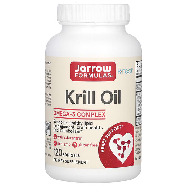 Jarrow Formulas, Krill Oil, 120 Softgels (600 mg per Softgel)
