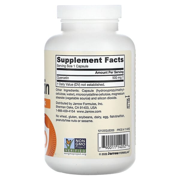 Alternative view of Jarrow Formulas, Quercetin, 500 mg, 200 Veggie Capsules
