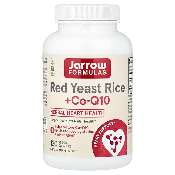 Jarrow Formulas, Red Yeast Rice + Co-Q10, 120 Veggie Capsules