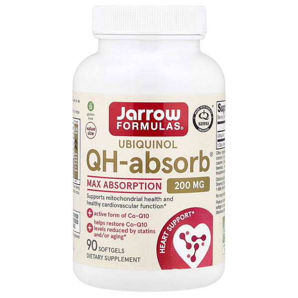 Jarrow Formulas, Ubiquinol, QH-Absorb®, Max Absorption, 200 mg, 90 Softgels