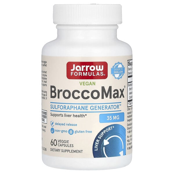 Jarrow Formulas, Vegan BroccoMax, 60 Veggie Capsules (17.50 mg per Capsule)