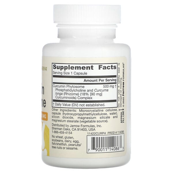 Alternative view of Jarrow Formulas, Vegan Curcumin Phytosome, 500 mg, 60 Veggie Capsules