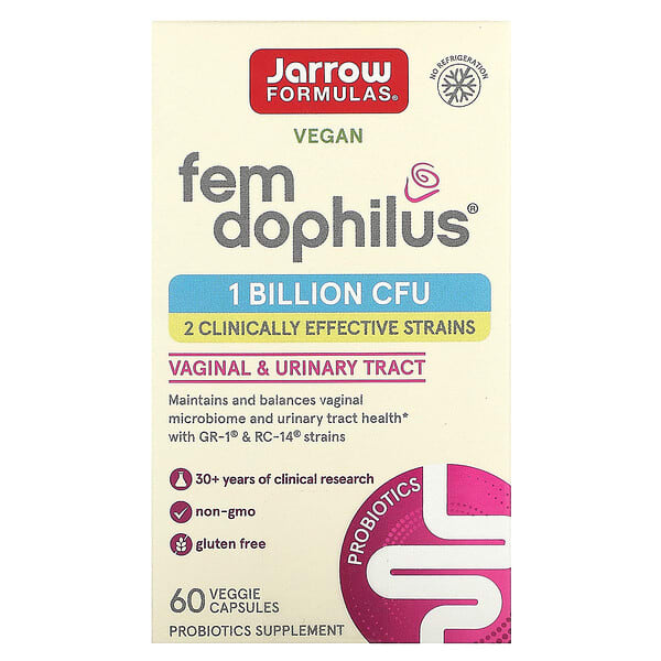 Jarrow Formulas, Vegan Fem Dophilus, 1 Billion CFU , 60 Veggie Capsules