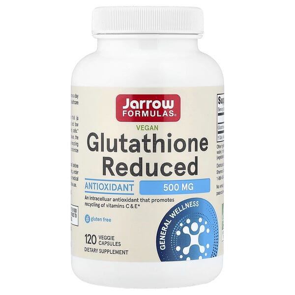 Jarrow Formulas, Vegan Glutathione Reduced, 500 mg, 120 Veggie Capsules