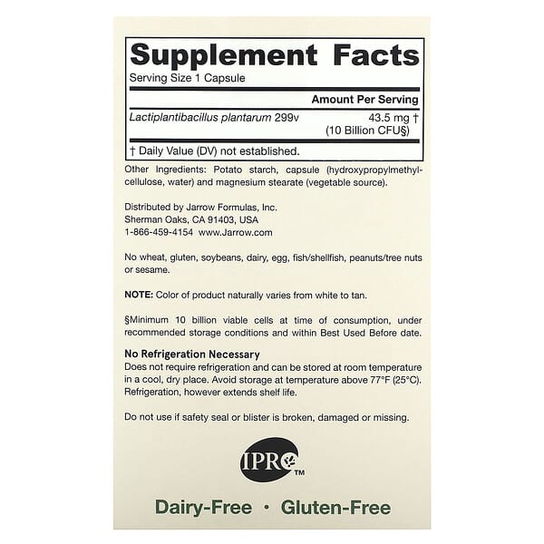 Alternative view of Jarrow Formulas, Vegan Ideal Bowel Support, 10 Billion CFU, 30 Veggie Capsules