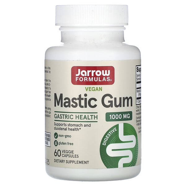 Jarrow Formulas, Vegan Mastic Gum, 60 Veggie Capsules (500 mg per Capsule)