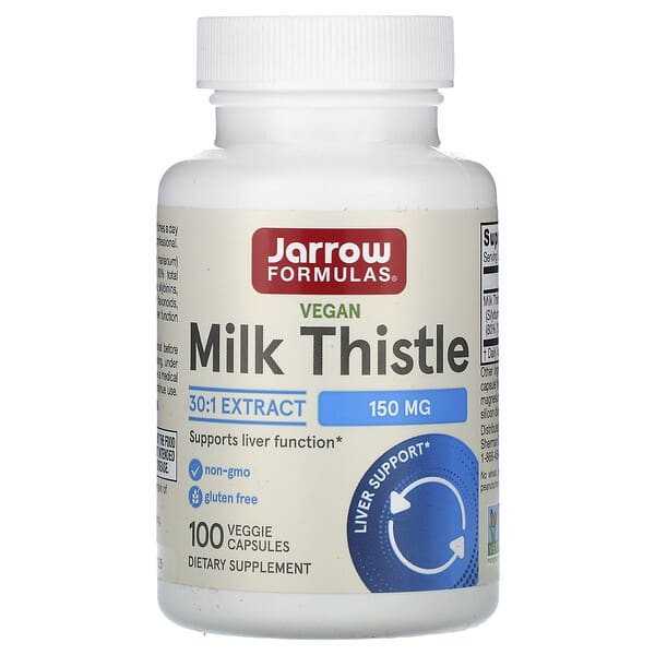 Jarrow Formulas, Vegan Milk Thistle, 150 mg, 100 Veggie Capsules