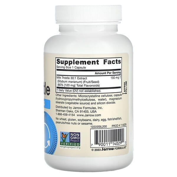 Alternative view of Jarrow Formulas, Vegan Milk Thistle, 150 mg, 200 Veggie Capsules