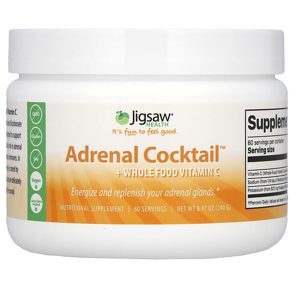 Jigsaw Health, Adrenal Cocktail + Wholefood Vitamin C, 8.47 oz (240 g)