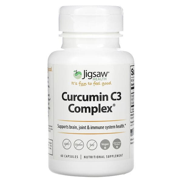 Jigsaw Health, Curcumin C3 Complex, 60 Capsules (500 mg per Capsule)