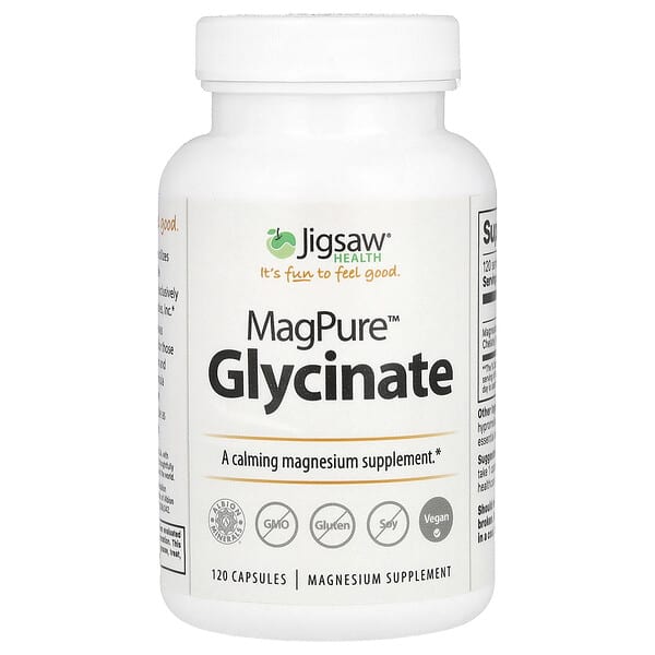 Jigsaw Health, MagPure™ Glycinate, 120 Capsules (50 mg per Capsule) 3 Jigsaw Health, MagPure™ Glycinate, 120 Capsules (50 mg per Capsule)