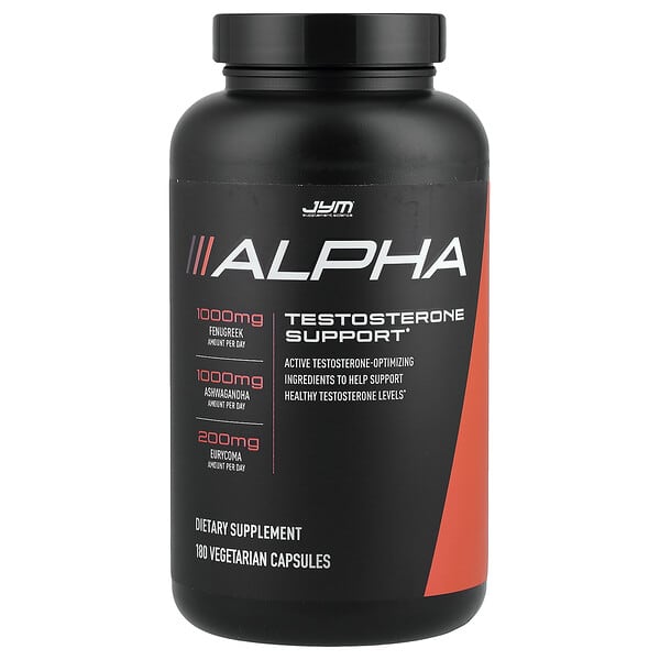 JYM Supplement Science, Alpha, Testosterone Support, 180 Vegetarian Capsules 3 JYM Supplement Science, Alpha, Testosterone Support, 180 Vegetarian Capsules